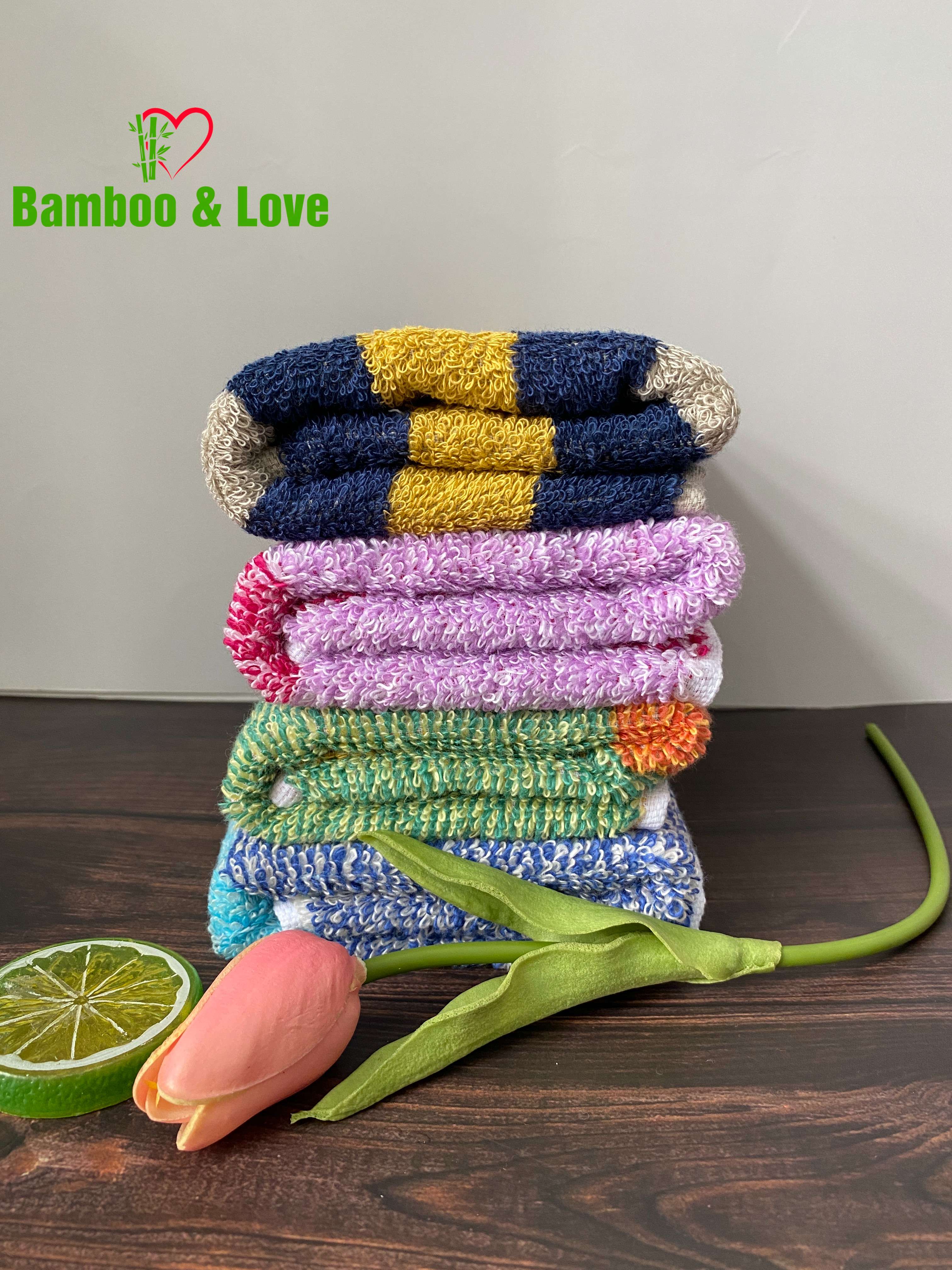 Khăn mặt, khăn gội QUẢNG PHÚ 35x75cm, 100% cotton thấm hút, không ra màu