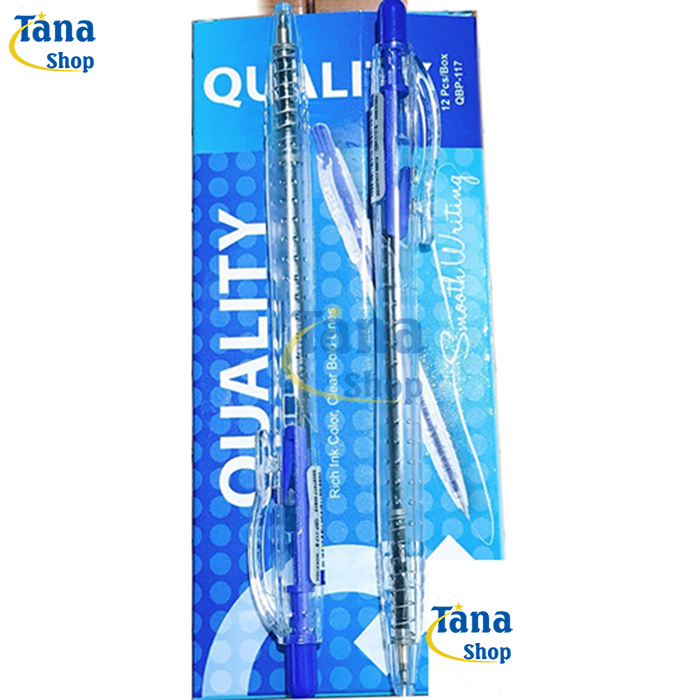 12 cây bút bi Quality màu xanh