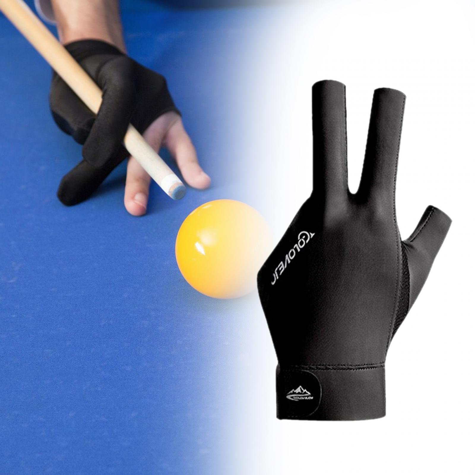 Three Finger Gloves Billiard Gloves Left Hand Practice Separate Finger Gloves
