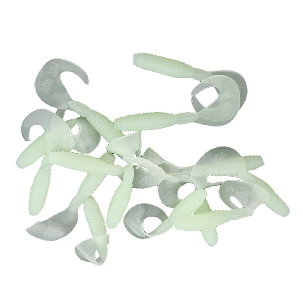 Soft Lure Fishing Bait Maggots Grub Worm Silicone Lure Luminous