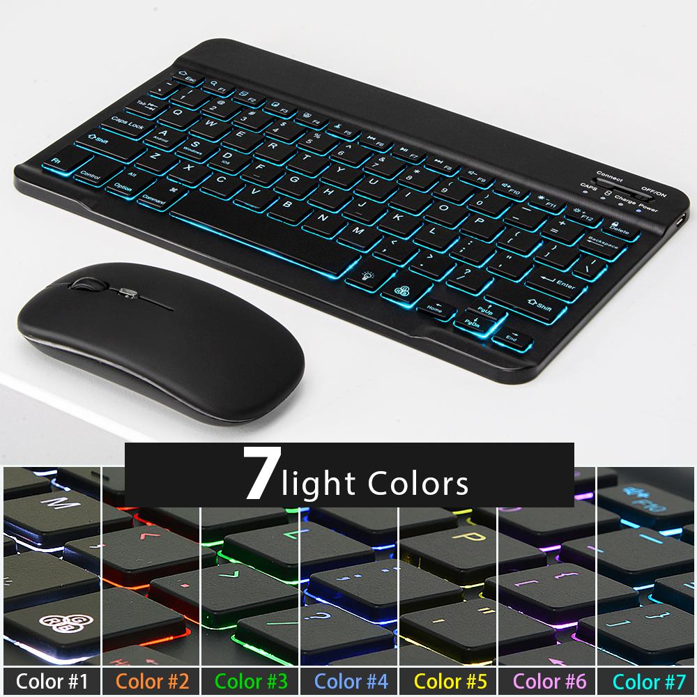 Không Dây Bàn Phím Tiếng Anh Với Đèn Nền Hoặc Không RGB Bàn Phím Bluetooth-Tương Thích Thích Hợp Cho Máy Tính Bảng Ipad, Laptop PC Xiaomi