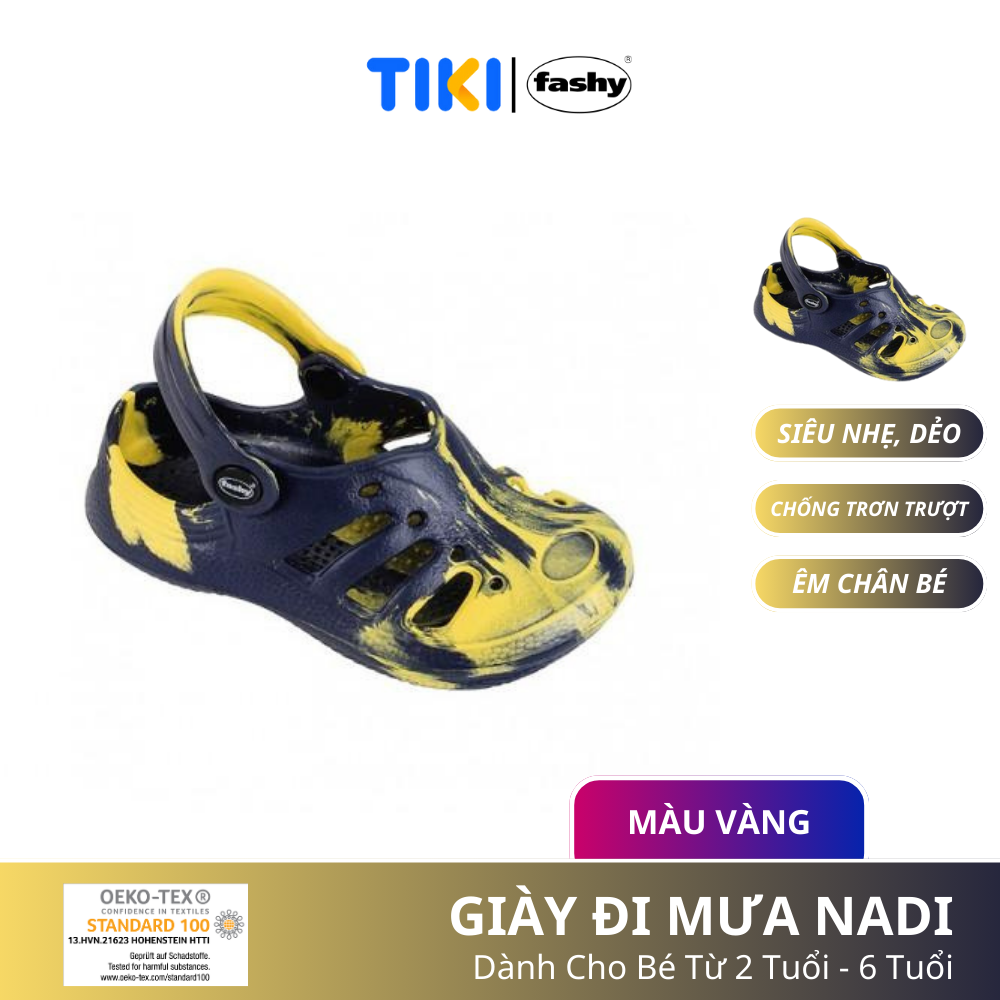 Giày trẻ em Fashy Nadi siêu nhẹ - Vàng - Size 28