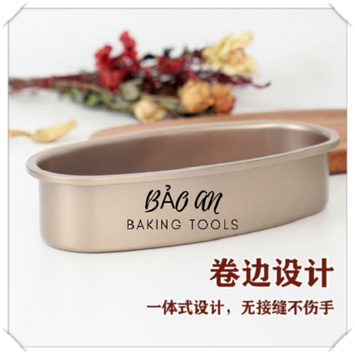 Khuôn bánh mì hoa cúc oval chống dính d08