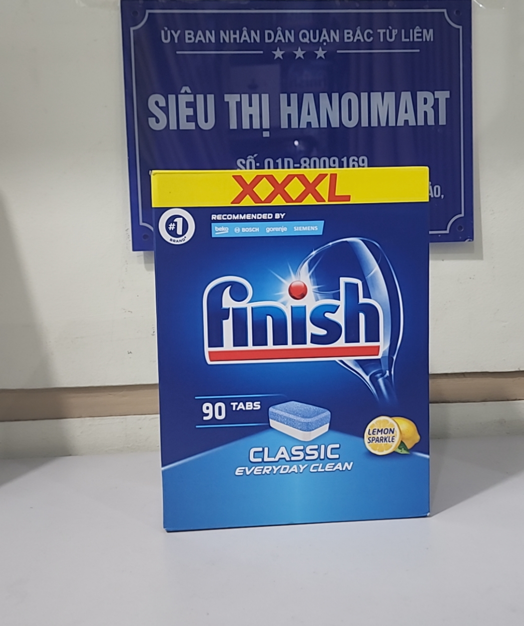Viên rửa Chén Tổng Hợp Finish 100 Tabs classic Dùng Cho Máy Rửa Bát