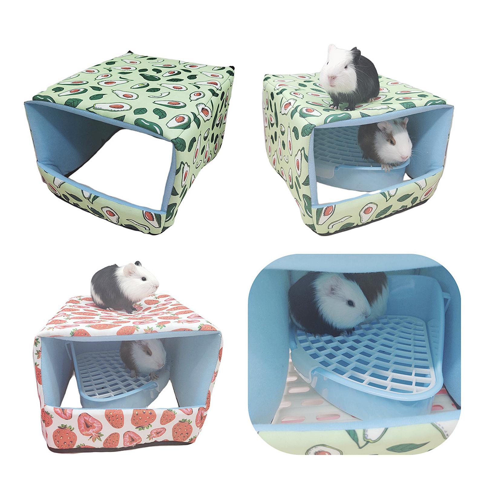 Bottomless Cage Hideout Hamster House for Small Animals, Chinchilla, Rat