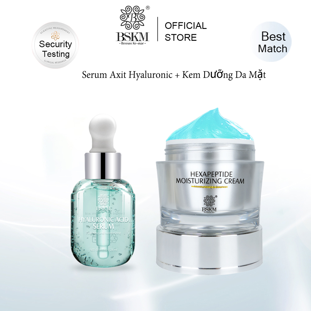 BSKM Tinh Chất Hyaluronic Acid + Hexapeptide Dưỡng Ẩm Chống Oxy Hóa Làm Trắng Chống Nhăn Chống Lão Hóa Làm Trắng Dưỡng Ẩm Bộ