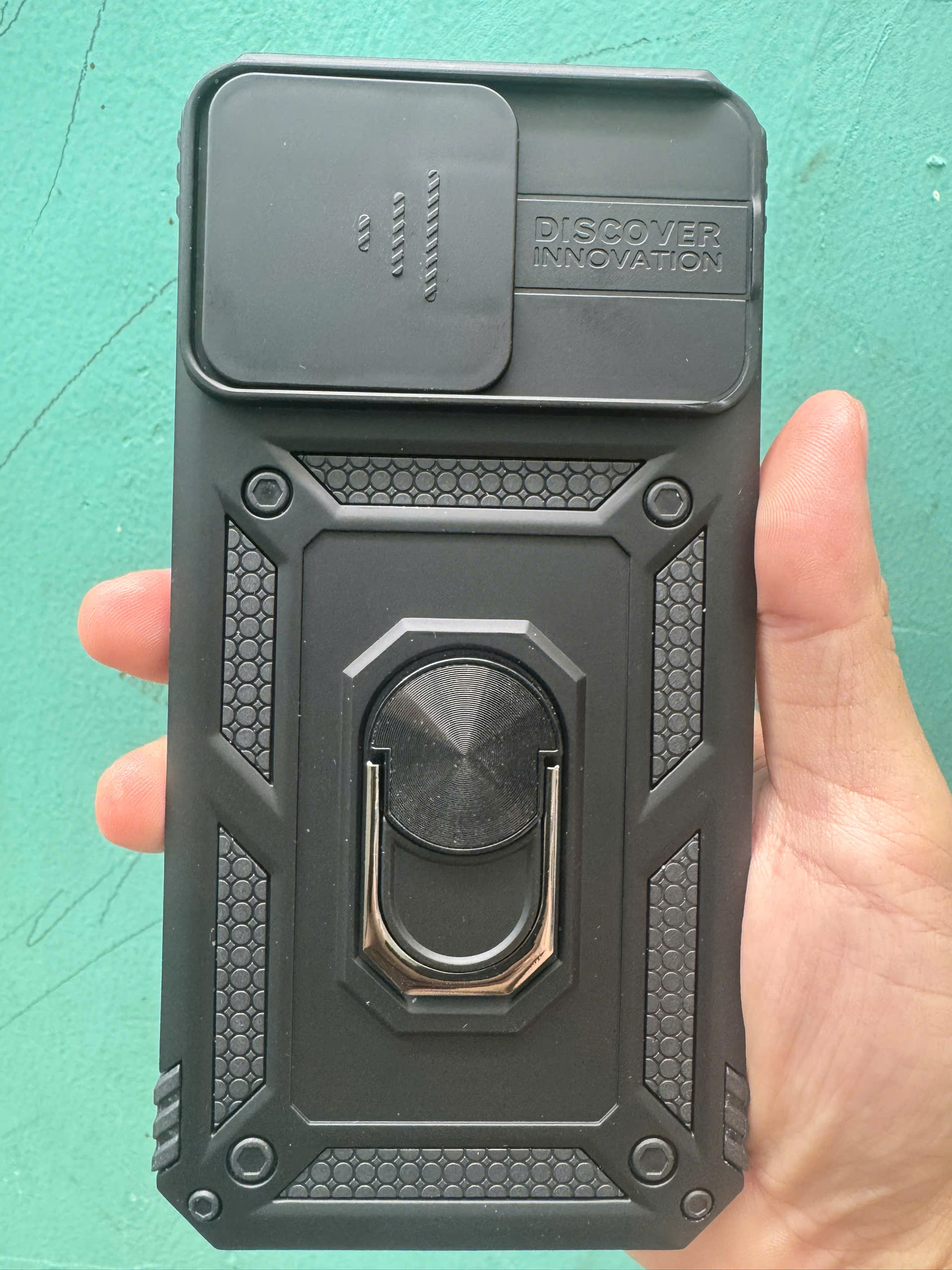 Ốp lưng điện thoại có giá đỡ gấp gọn, xoay 360 độ tích hợp, có nắp che camera dùng cho Iphone 15 ProMax - Hàng chính hãng
