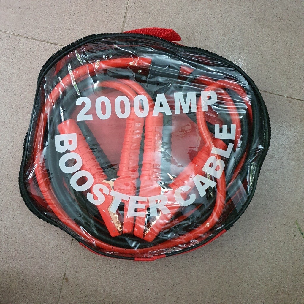 Dây câu bình ắc quy lõi đồng siêu to 2000 A - kích điện ắc quy cứu hộ ô tô 3 mét