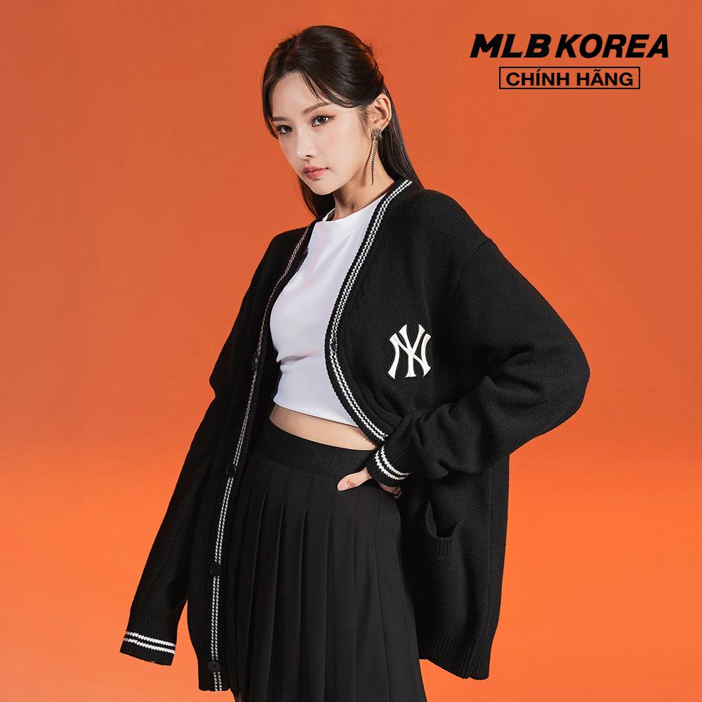 MLB - Áo khoác cardigan phom suông Basic Big Logo 3AKCB0124