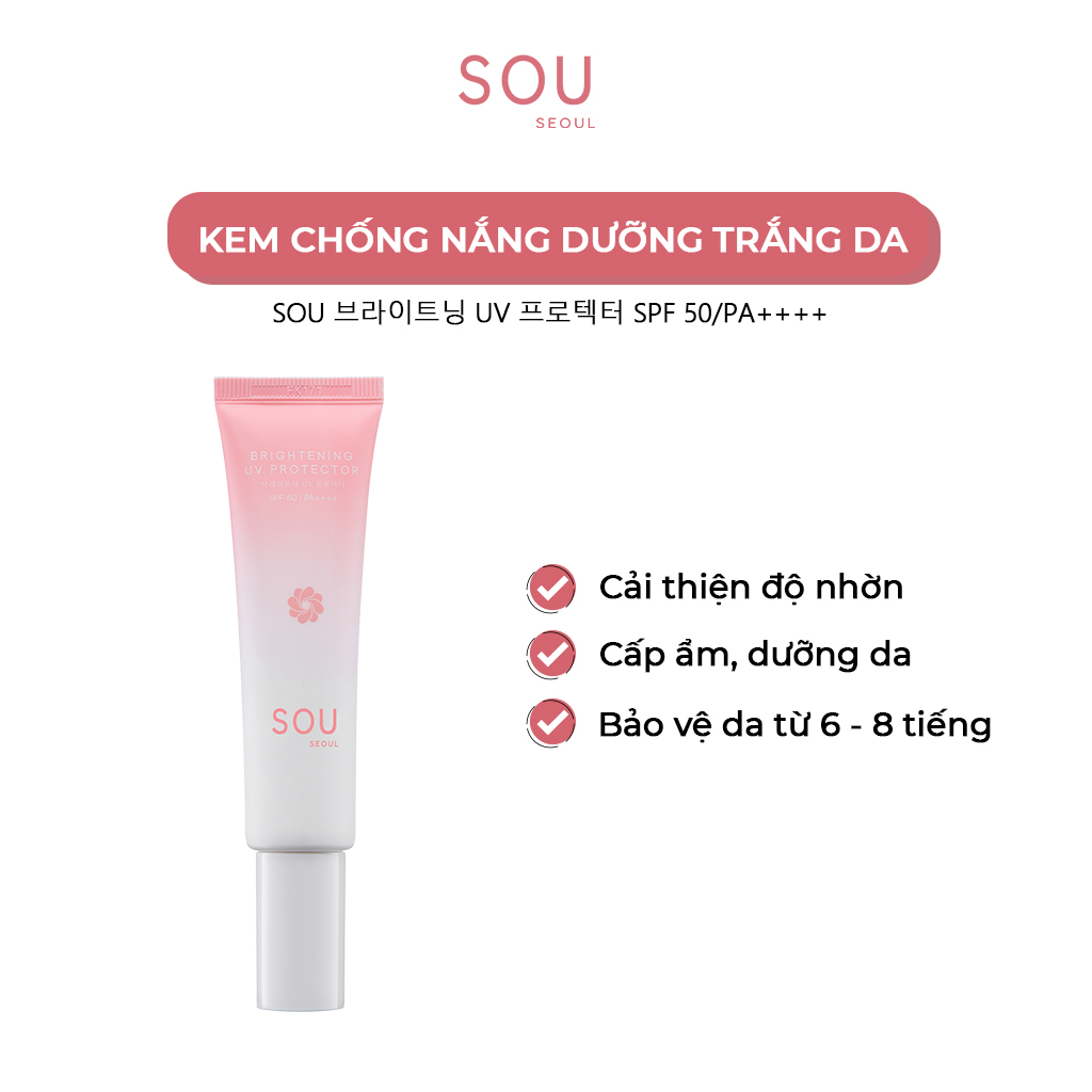 Kem Chống Nắng Dưỡng Trắng Da SOU - SOU Brightening UV Protector SPF 50/PA++++ 60G