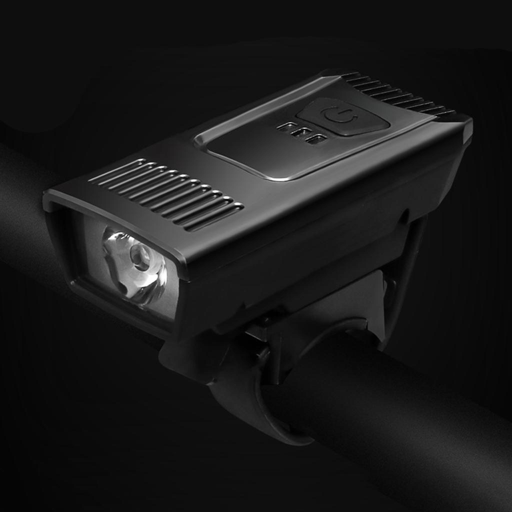 USB Bicycle Head Light Front Flashlight 55 Lumens Handlebar Lamp Mount Strap
