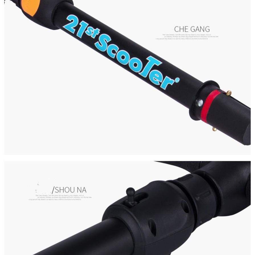 Xe trượt scooter giảm xóc 21st 3 bánh phát sáng cho bé - Tặng bảo hộ 7 món