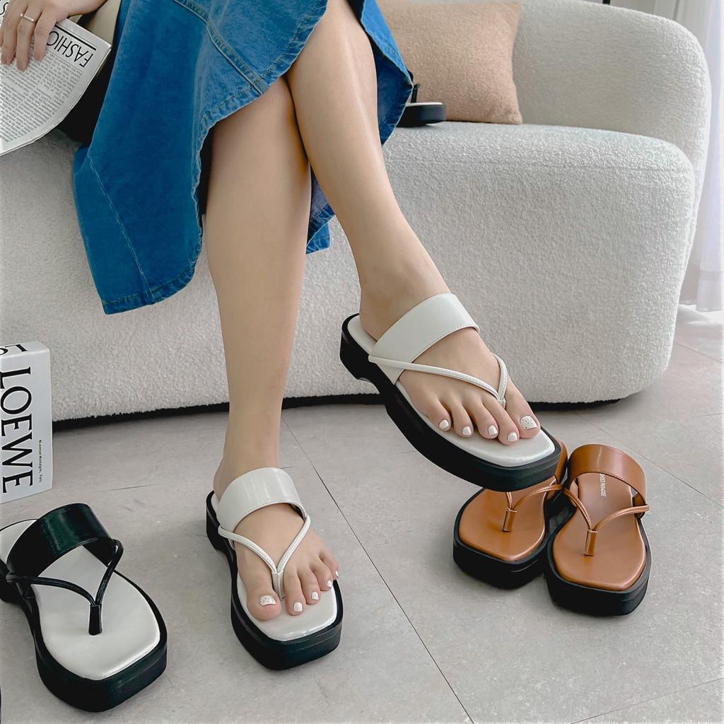 Dép nữ đế xuồng kẹp thời trang bánh mì phong cách ulzzang hàn quốc SHOES PARADISE D014