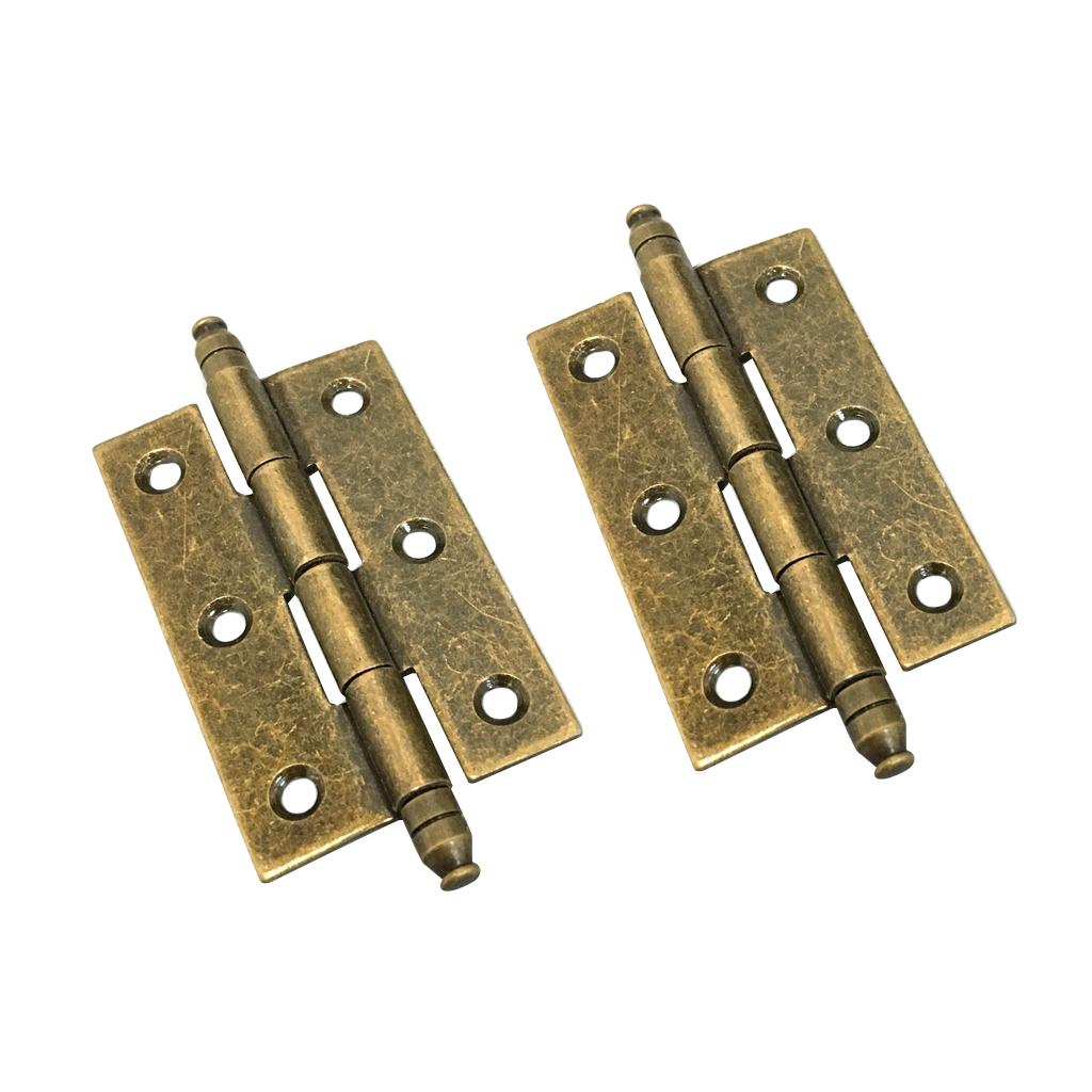 Vintage Antique Brass Mini Hinges for Wooden Furniture Box Hardware