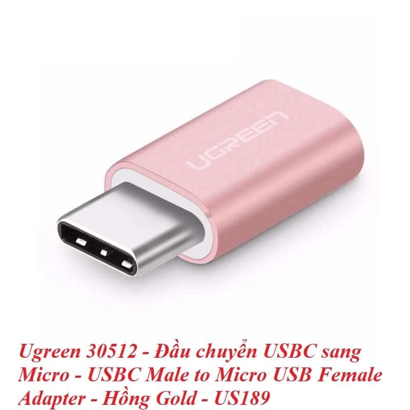 Ugreen UG30512US189TK Màu Hồng Đầu chuyển đổi TYPE C sang MICRO USB vỏ nhôm cao cấp - HÀNG CHÍNH HÃNG