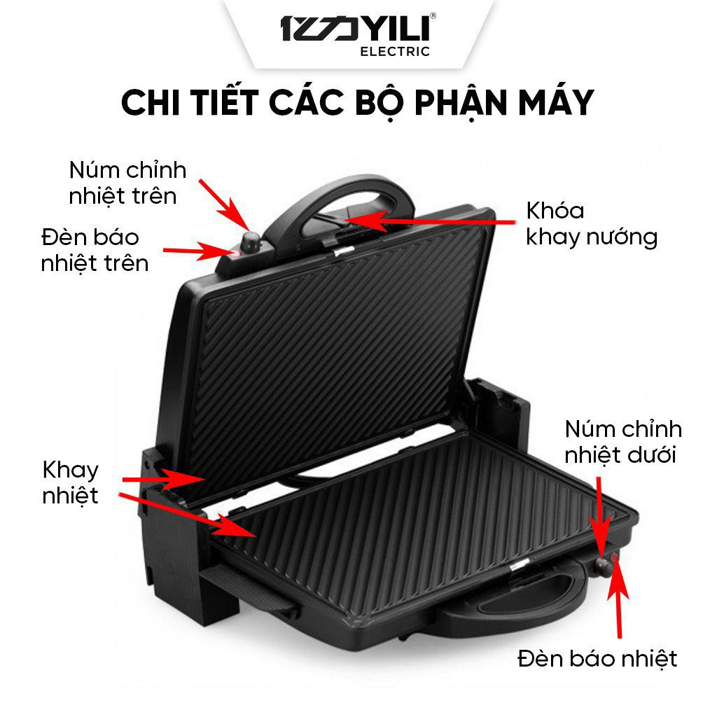 Máy Kẹp Nướng Bánh Mỳ YiLi Y2688 - Hàng Chính Hãng