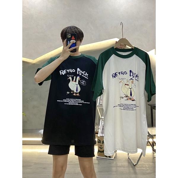 Áo thun tay lỡ gaplan áo thun phối tay unisex