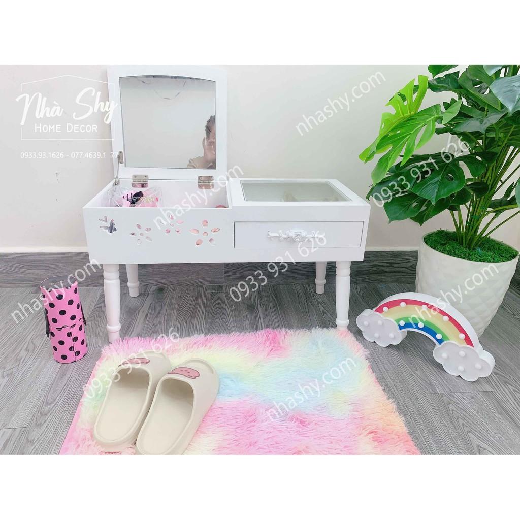 Bàn Trang Điểm Mini Phong Cách Dễ Thương- Bàn ngồi bệt mini size nhỏ gọn