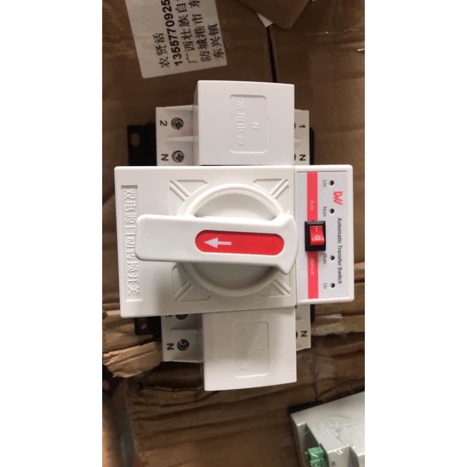 Combo Bộ chuyển nguồn ATS 2P 63A + Timer tháng - Đấu dây và cài đặt sẵn