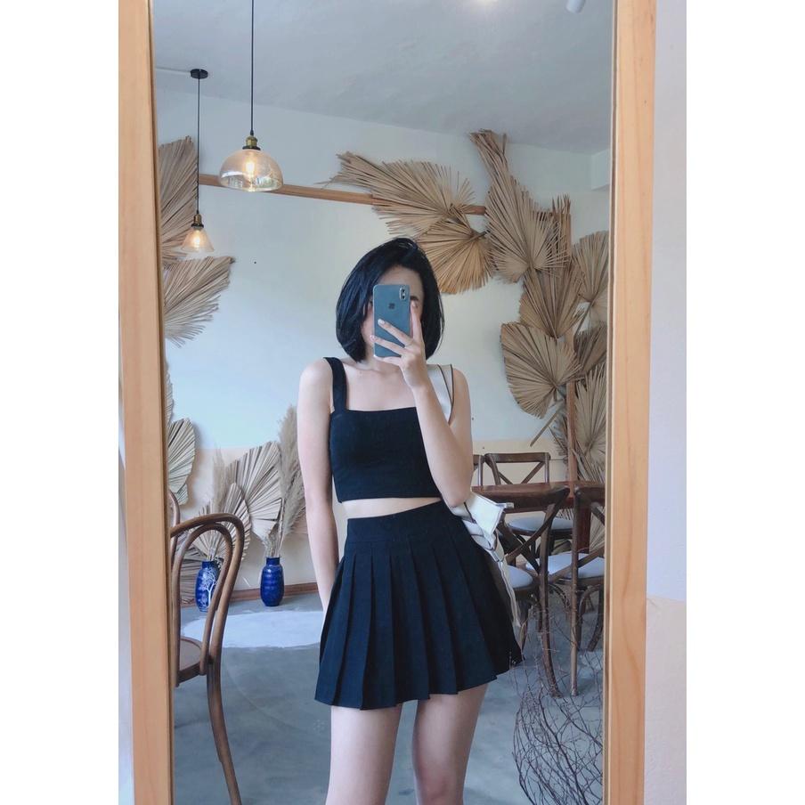 Combo 3 Áo Croptop Hai Dây Bản To Dễ Phối Đồ Mặc Đi Chơi 2022, Áo 2 Dây Nữ Đẹp Cổ U Bản To Có Mút Ngực Gợi Cảm Mới CROP