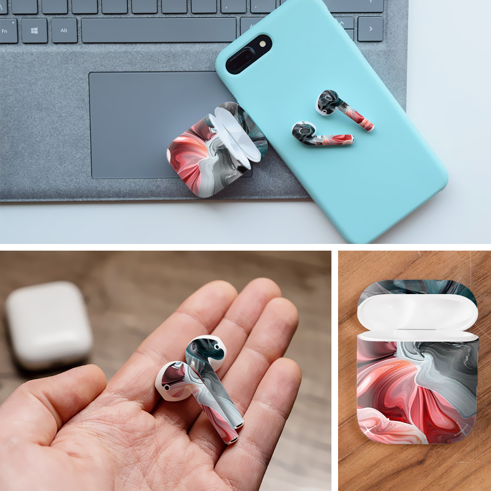 Miếng dán skin chống bẩn cho tai nghe AirPods in hình Họa tiết - HTx013 (bản không dây 1 và 2)