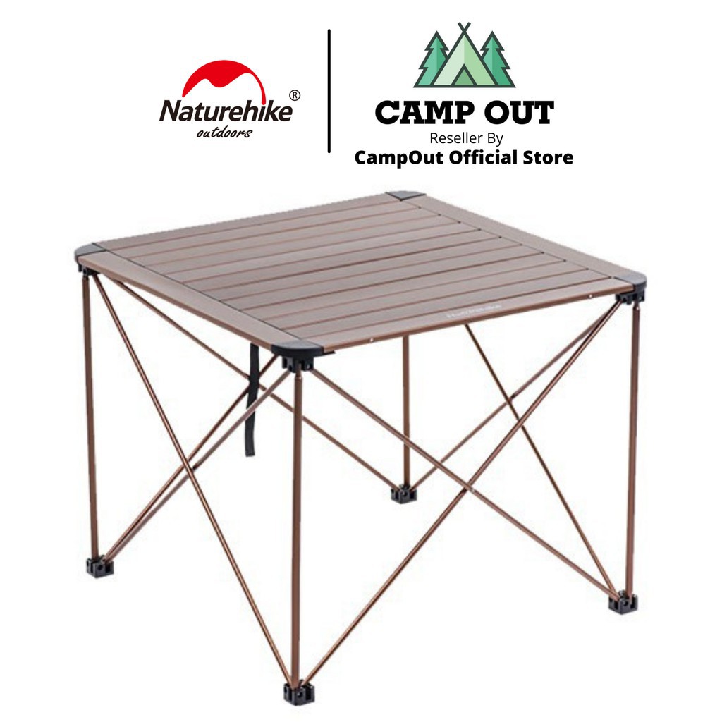 Bàn dã ngoại cắm trại Naturehike campoutvn xếp gấp gọn NH16Z016 du lịch khung nhôm nhẹ bề mặt chắc chắn A104