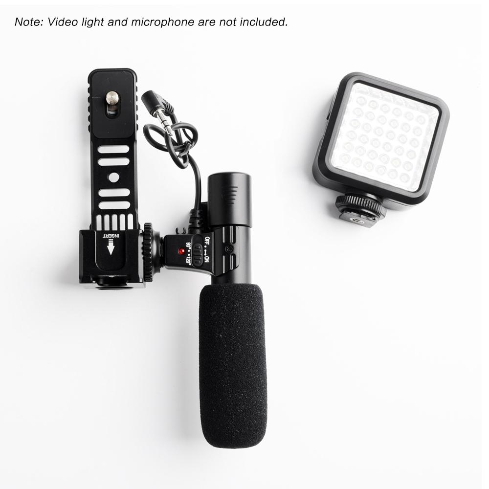 Bộ chuyển đổi giá đỡ thanh gimbal bằng hợp kim nhôm đa năng với 4 giá đỡ giày lạnh vít 1/4 inch cho đèn LED