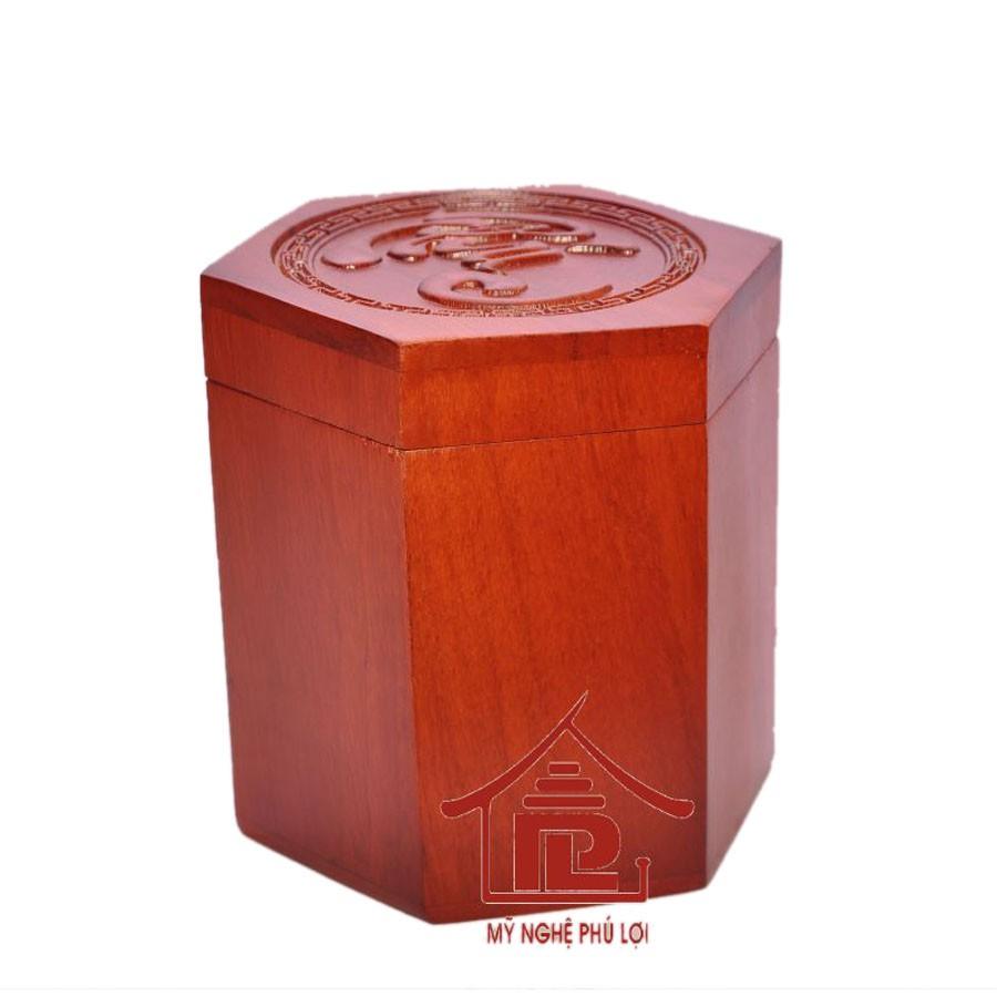 Hộp đựng chè phúc gỗ hương.