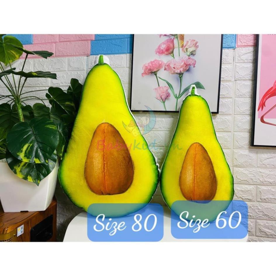 GỐI ÔM NHỒI BÔNG HOA QUẢ, 60-80cm, HANDMADE VN, vỏ nhung có khóa kéo