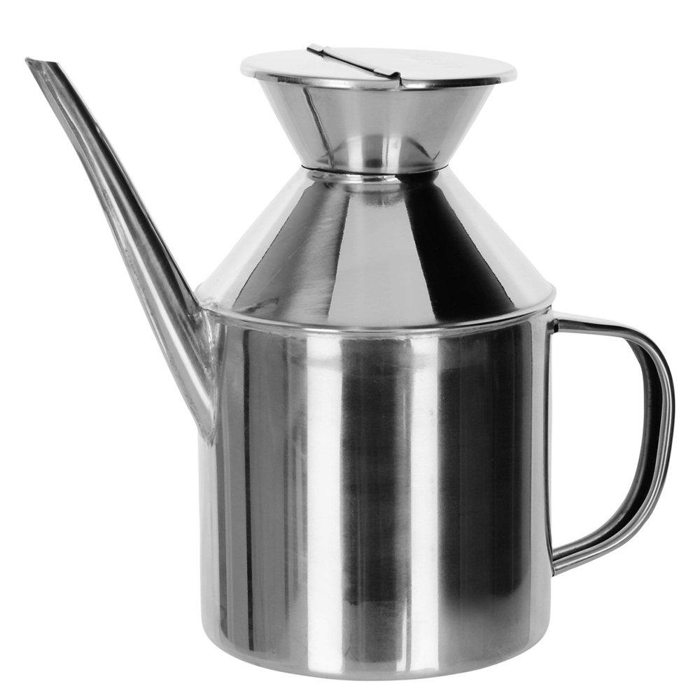 Dầu thực phẩm có thể 625 ml, thép không gỉ, bạc, 15 x 18 x 8,5 cm