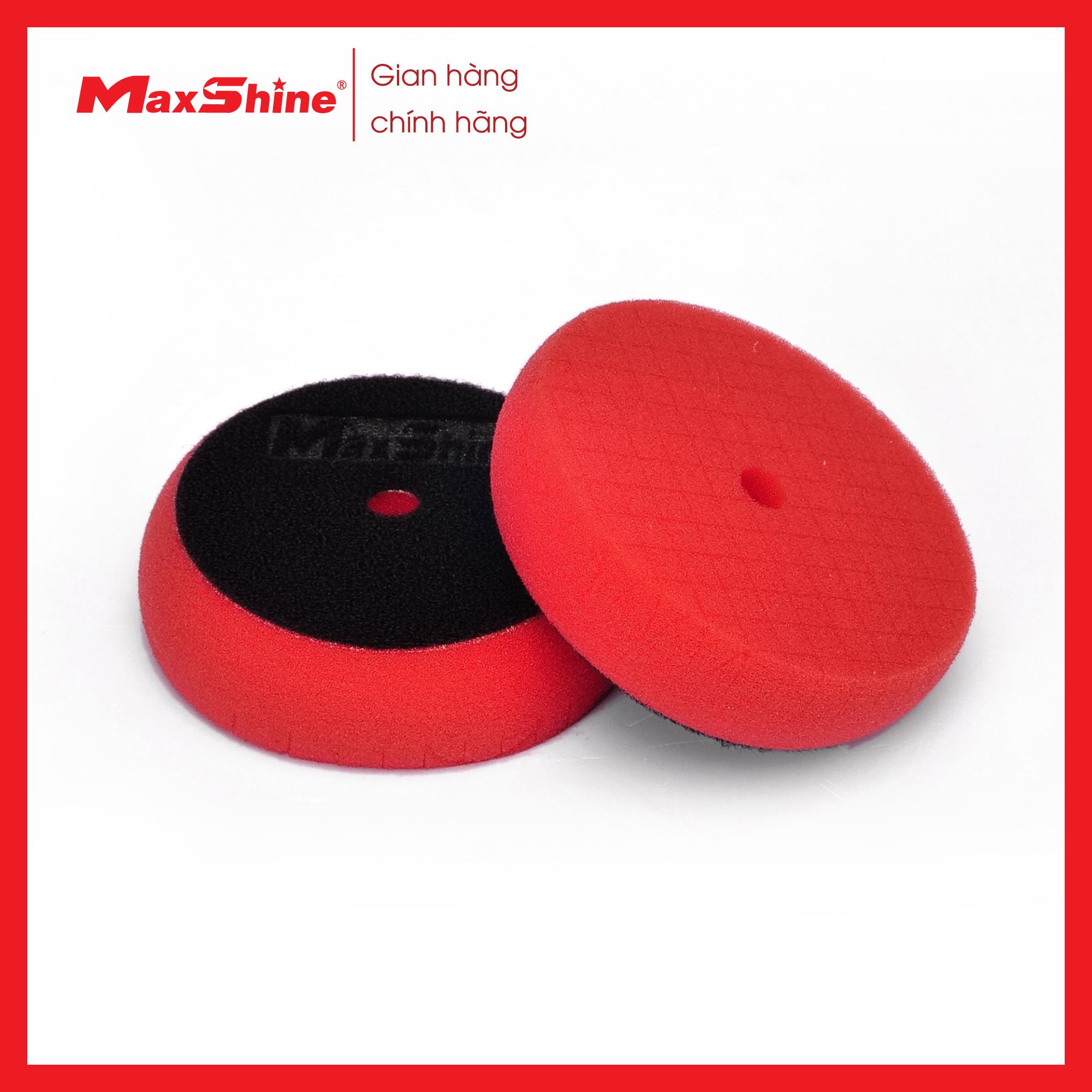 Phớt xốp/mút đánh bóng caro bước 3 kích thước 3 inch Maxshine 2003090R được làm từ xốp mềm màu đỏ, cắt chéo bề mặt, chống ăn mòn với hóa chất.