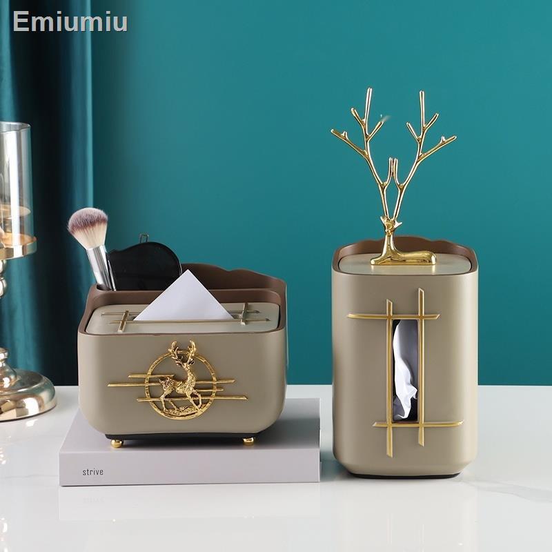 ❀✶Ánh sáng Bắc Âu sang trọng đa chức năng trang trí nhà hộp đựng khăn giấy điều khiển từ xa