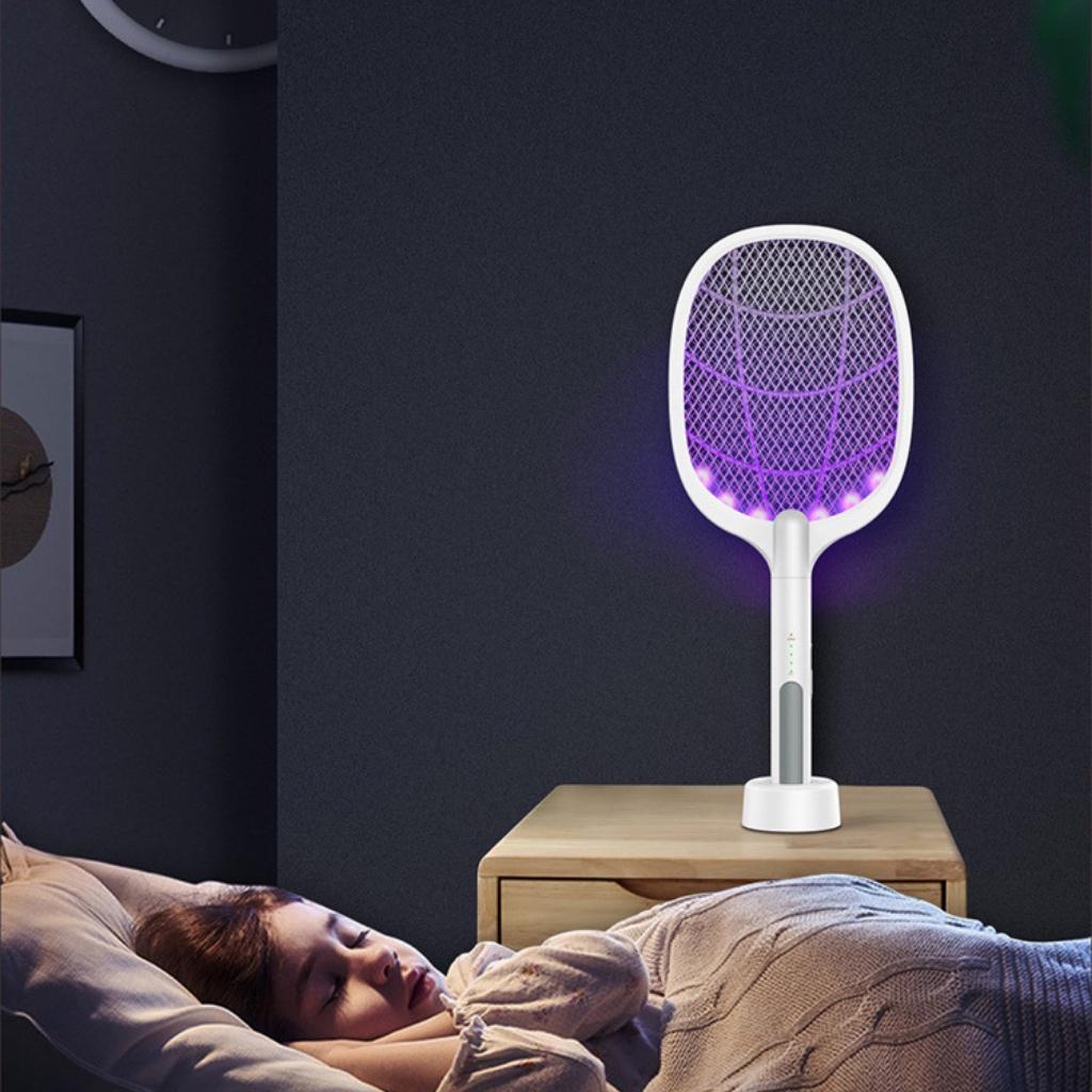 Vợt muỗi thông minh tự động kiêm đèn bắt muỗi, sạc tích điện, vợt bắt muỗi thông minh để bàn - Chính Hãng miDoctor
