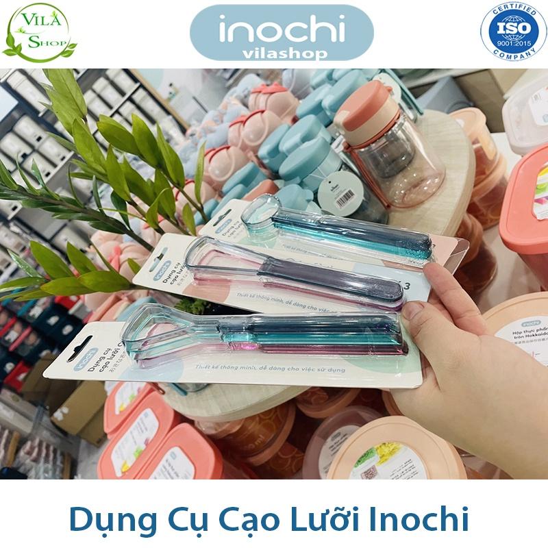 Dụng Cụ Nạo Lưỡi, Cạo Lưỡi, Vệ Sinh Lưỡi Người Lớn LOẠI TRÒN Nhựa PETG, Hạt Màu Cao Cấp Inochi