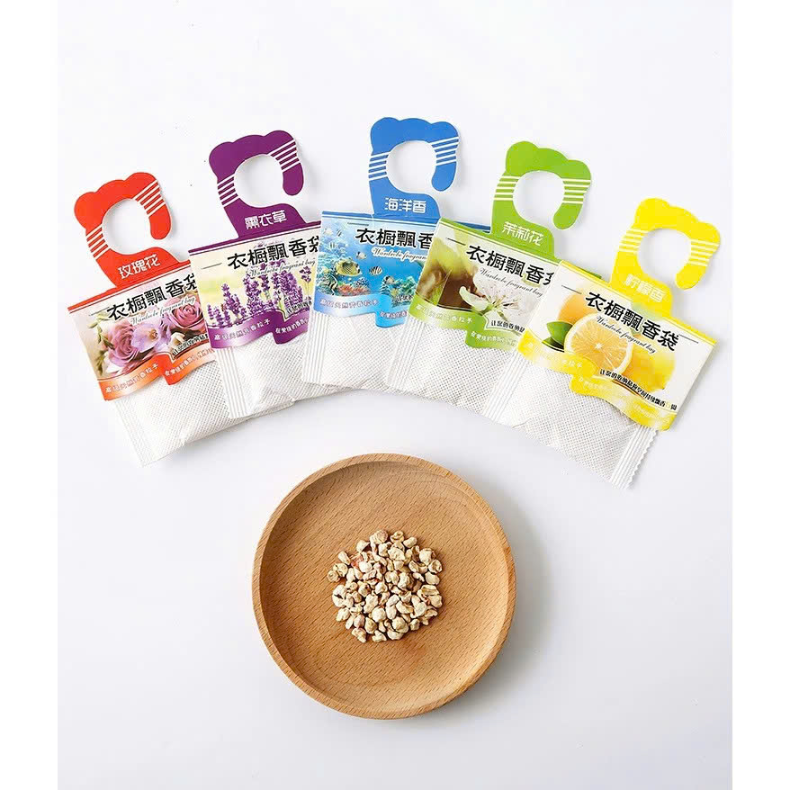 COMBO 4 Túi thơm thảo mộc treo tủ quần áo, khử mùi giày dép, ô tô, đuổi côn trùng nhiều mùi hương - Giao Màu Ngẫu Nhiên