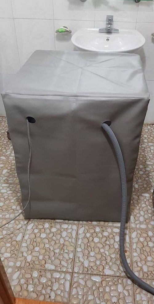 Bọc trùm máy giặt Bạt che máy giặt máy sấy Cửa ngang cửa trước Chất liệu da xịn chống mưa nắng