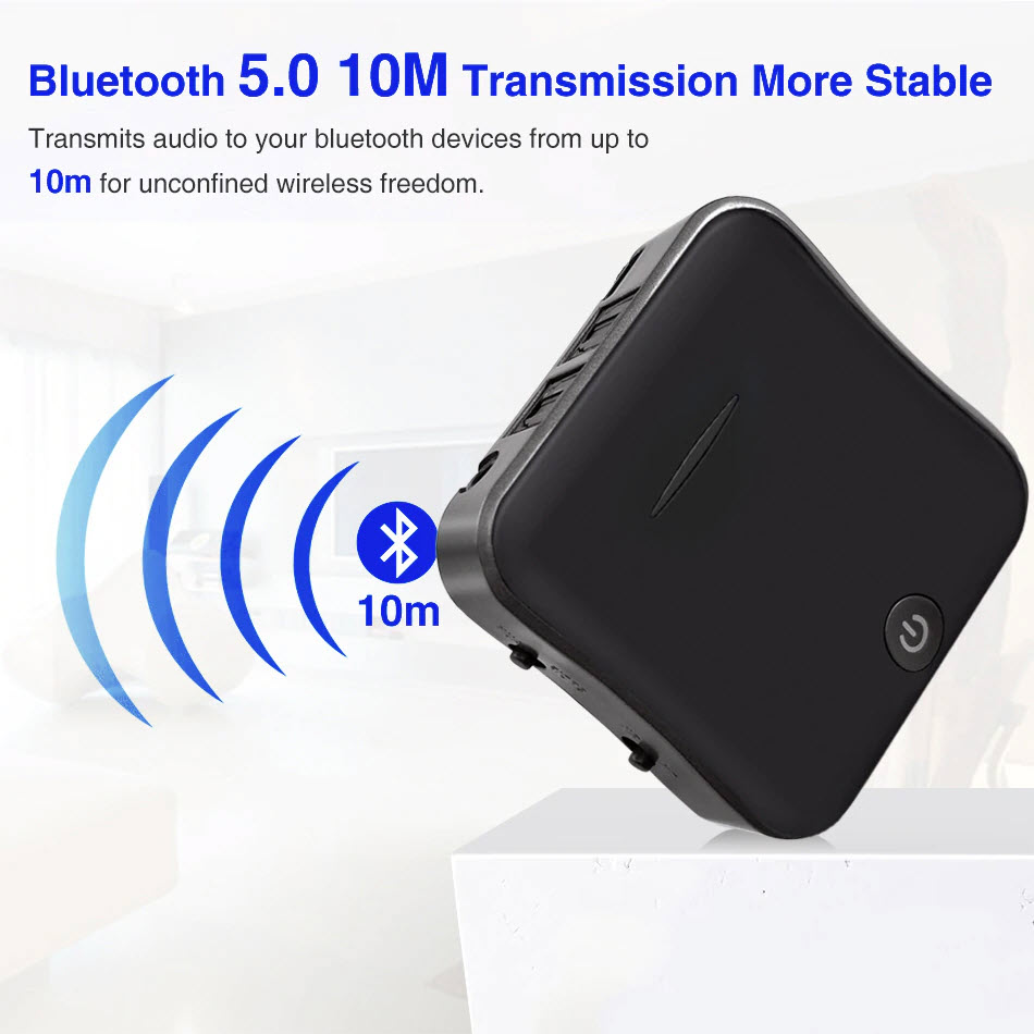 Bộ Thu Phát Audio Bluetooth APTX V5.0 2 Trong 1 Chuyển Đổi Không Dây RCA/SPDIF/3.5mm jack Aux B19