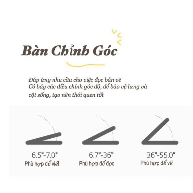 Bàn học thông minh có đèn LED chống cận, hiển thị nhiệt độ và thời gian