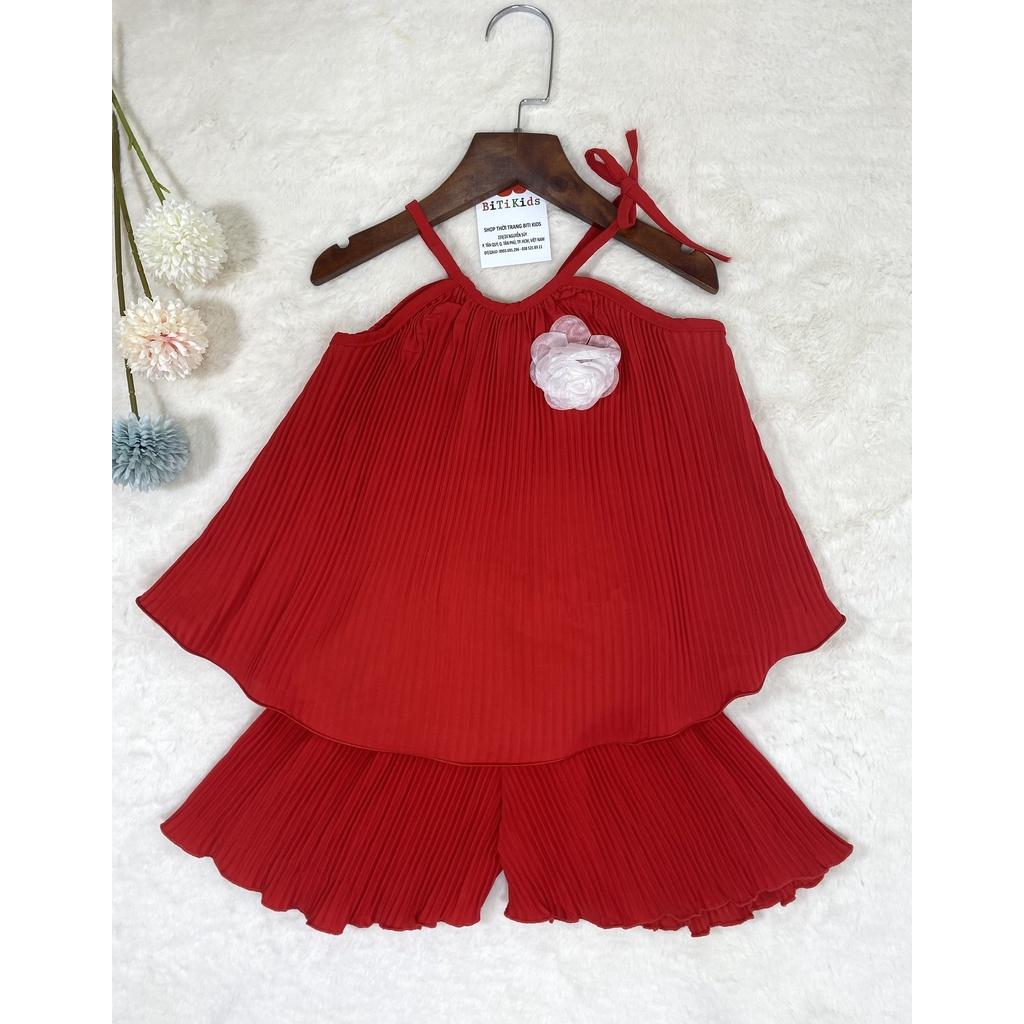 Đồ bộ bé gái dập li cao cấp ,quần áo trẻ em siêu xinh BITIKIDS kiểu dáng babydol dễ thương xinh xắn size 8 - 22 kg