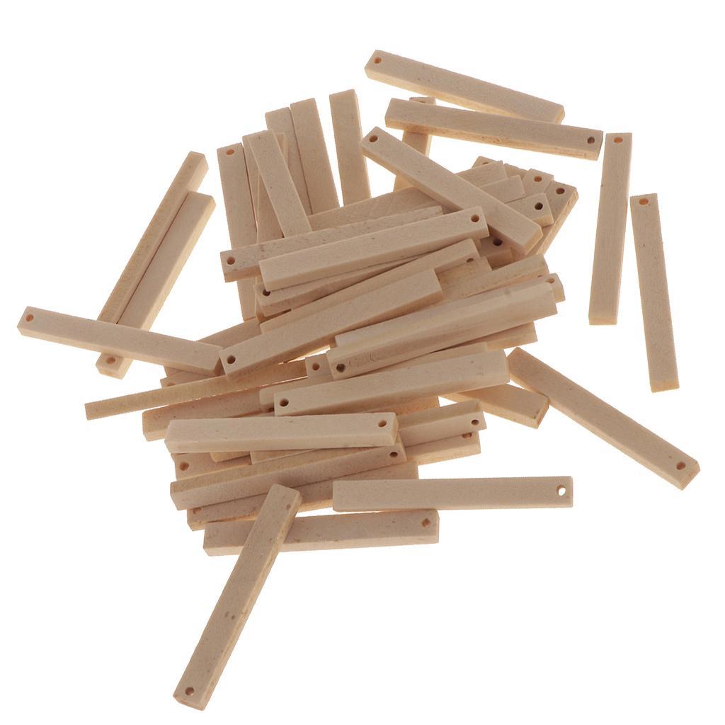 3-5pack 50 Pieces Unfinished Wood Pendants Beads Wooden Tags for Crafts DIY