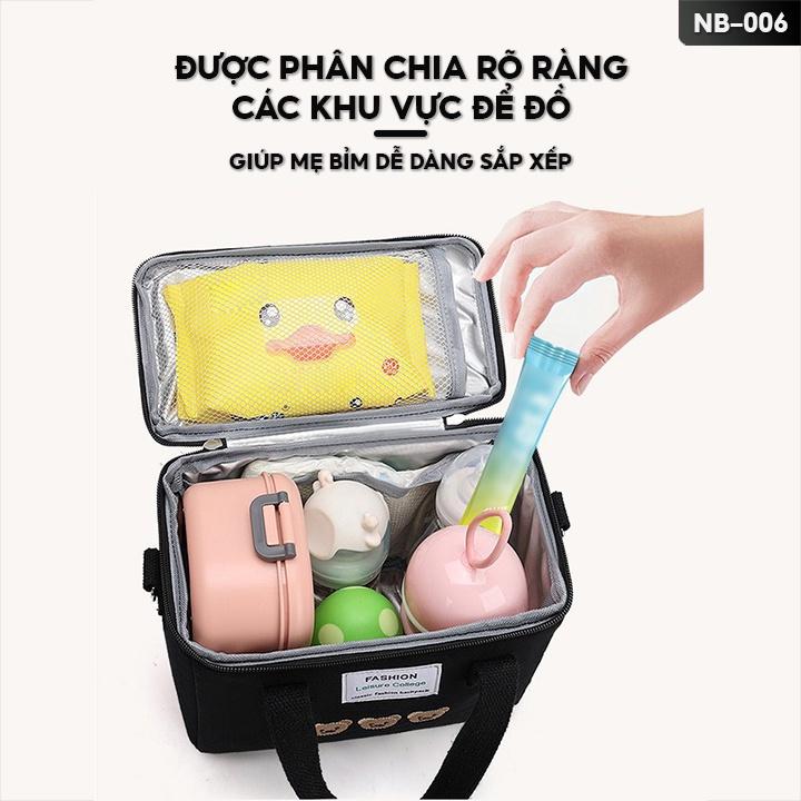 Túi Xách Mẹ Bỉm Sữa Đựng Đồ Dùng Dành Cho Bé Khi Ra Ngoài Sức Chứa Lớn Đựng Được Nhiều Món NB-006