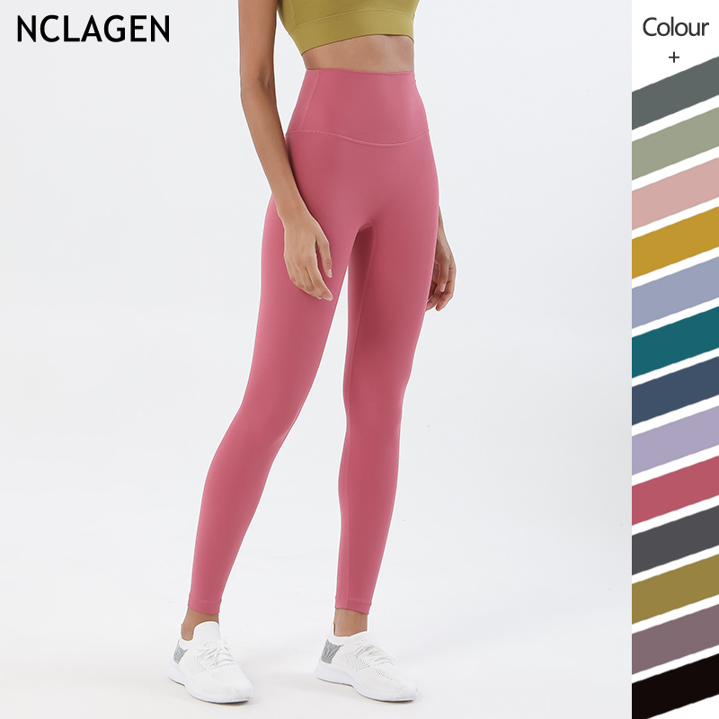 NCLAGEN 2 Mặt Quần Tập Yoga Nữ Cao Cấp Thể Thao Tập Gym Tập Luyện Co Giãn Thun Chạy Sóc Chống Khô Phù Hợp Tập Thể Dục quần Legging