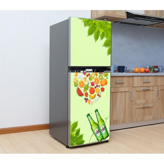 Decal trang trí tủ lạnh mẫu hoa quả chống thấm cao độ phai màu trên 10 năm
