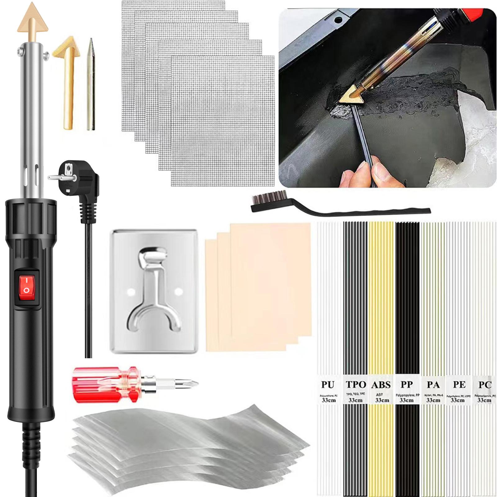 150W Plastic Welding kit,2-in-1 Plastic Welder & Soldering Iron Gun,Soldering Iron Gun For Bumper Kayak Repair Rework Station Heat Repair Tool Electric Soldering