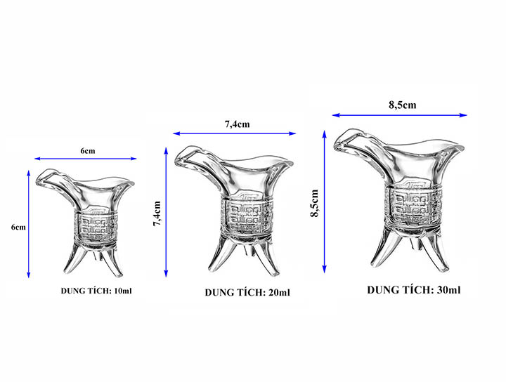 Bộ 6 Ly Thủy Tinh Hoàng Đế