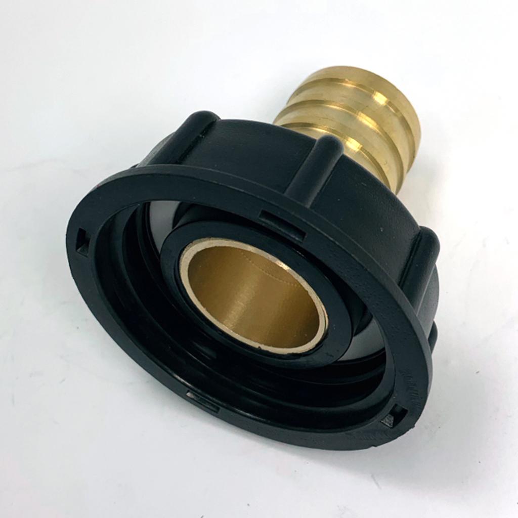 2 Pieces IBC 1000L Water Tank Connector 1/2'' 1'' Brass Hose Adapter DN25 DN15