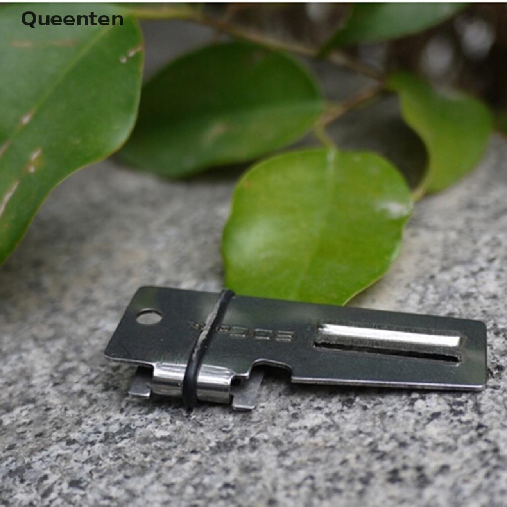 Queenten 2&quot; Double Peeler Stainless Steel 2 in 1 EDC Pocket Multi Tool Outdoor Can Opener QT