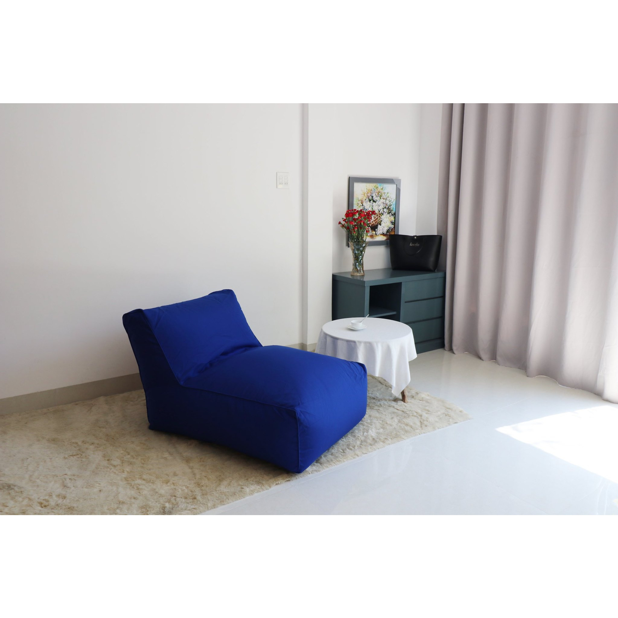 Ghế lười Lounge Double Canvas Xanh dương