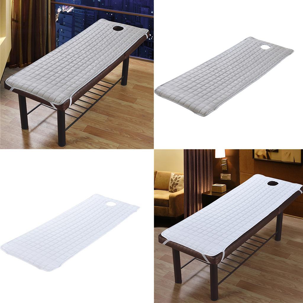 2 Nonslip Massage Table Sheet Cover with Elastic Band 190x80cm White Grey