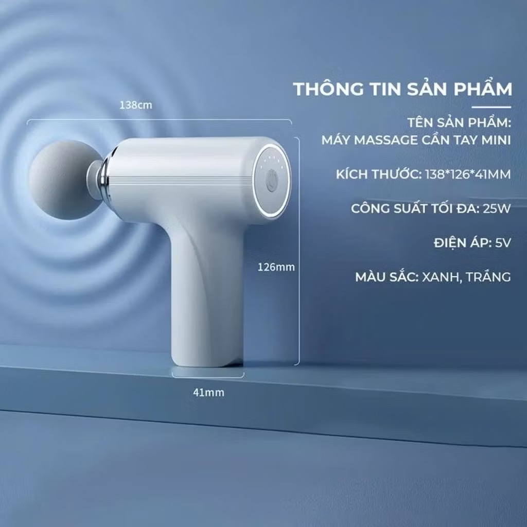 [LOẠI 1 PIN KHỎE] Máy massage cầm tay, máy massage cổ vai gáy 6 Cấp Độ Chuyên Sâu Đa Năng Bảo Hành 12 Tháng